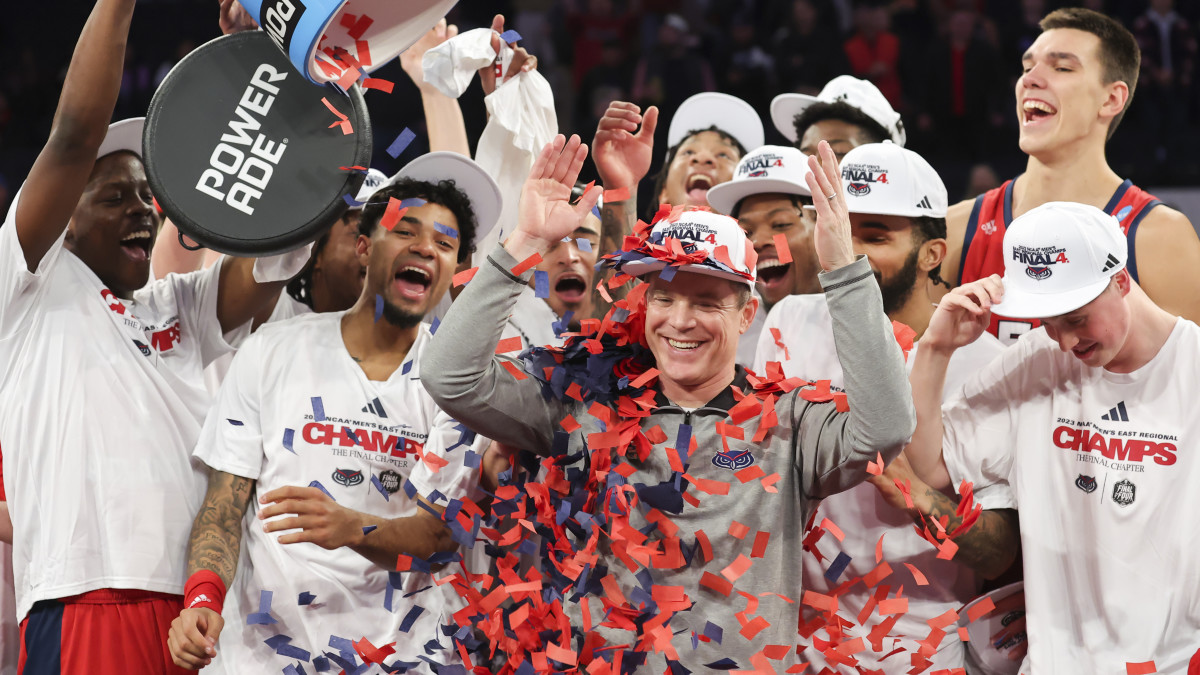 FAU players celebrate after making the Final Four